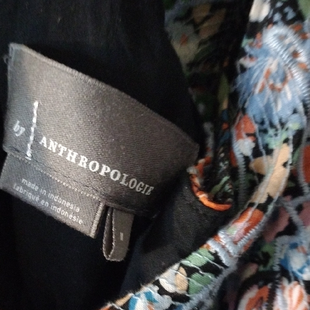 Anthropologie Floral Dress with Eyelet Accents - Picture 3 of 3